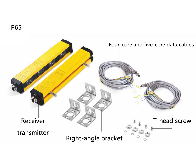 IP65 standard protection safety light curtain for indoor use