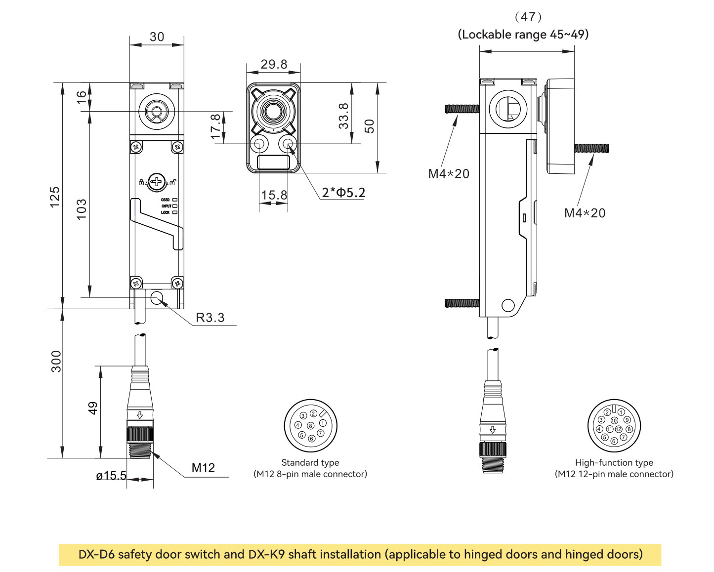 DX-D6 safety door lock — product close-up
