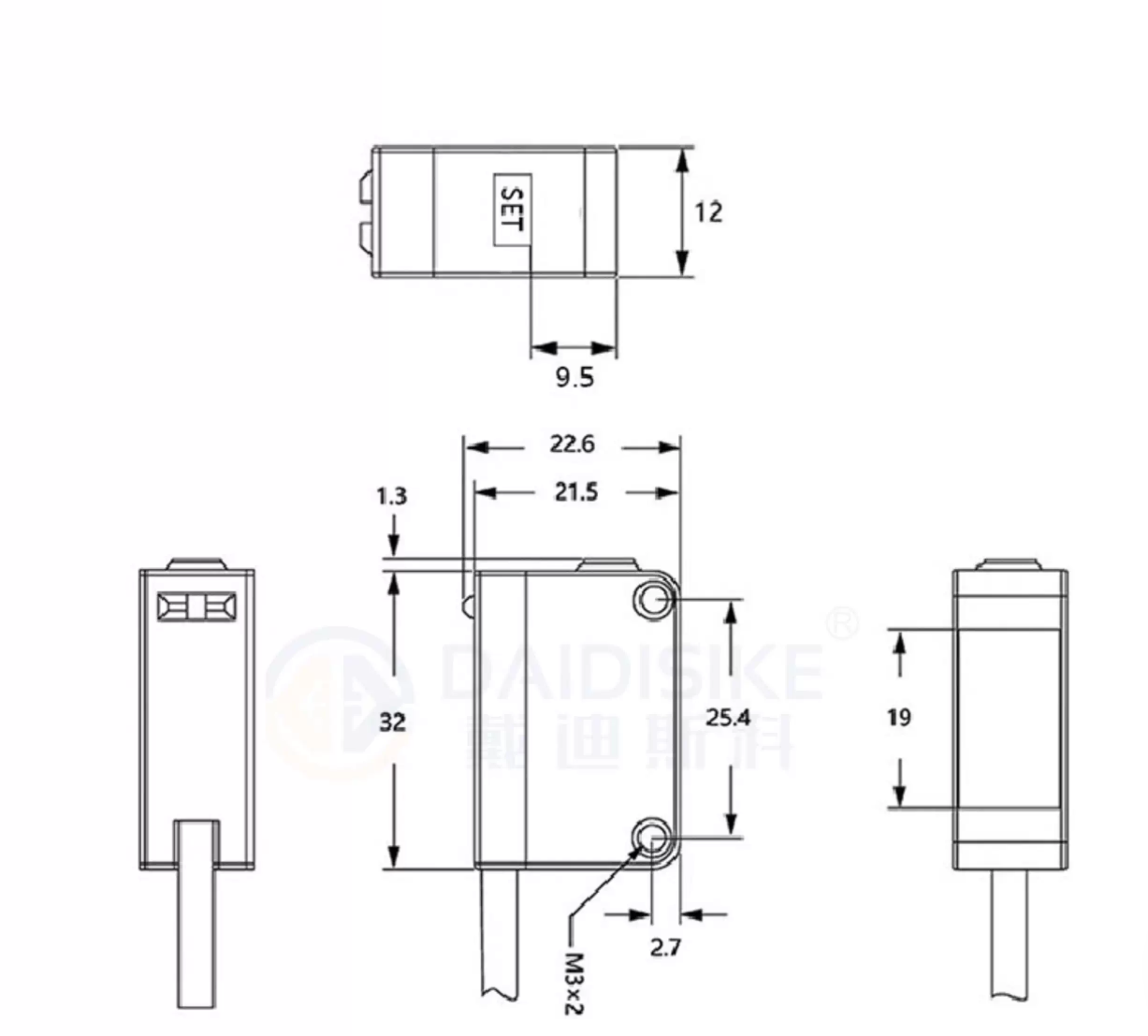 PZ-CM10 dimension drawing