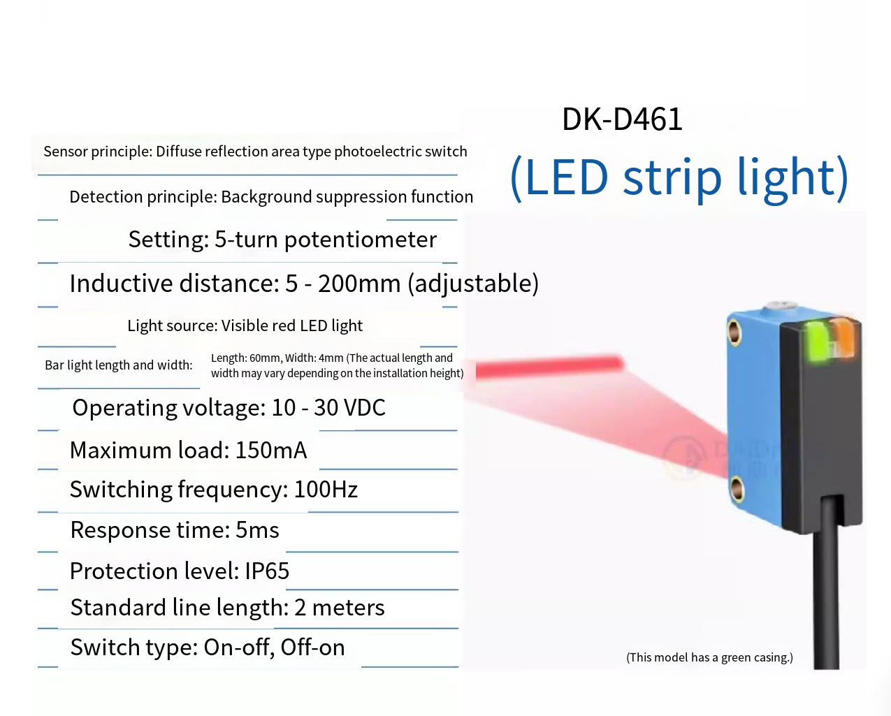DK-D461 LED strip sensor close-up