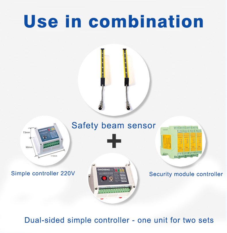 Safety light curtains for hydraulic press machine