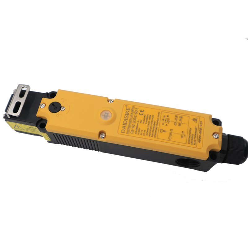 DX-W2-2CO/C-GD-S solenoid guard locking switch with actuator key inserted
