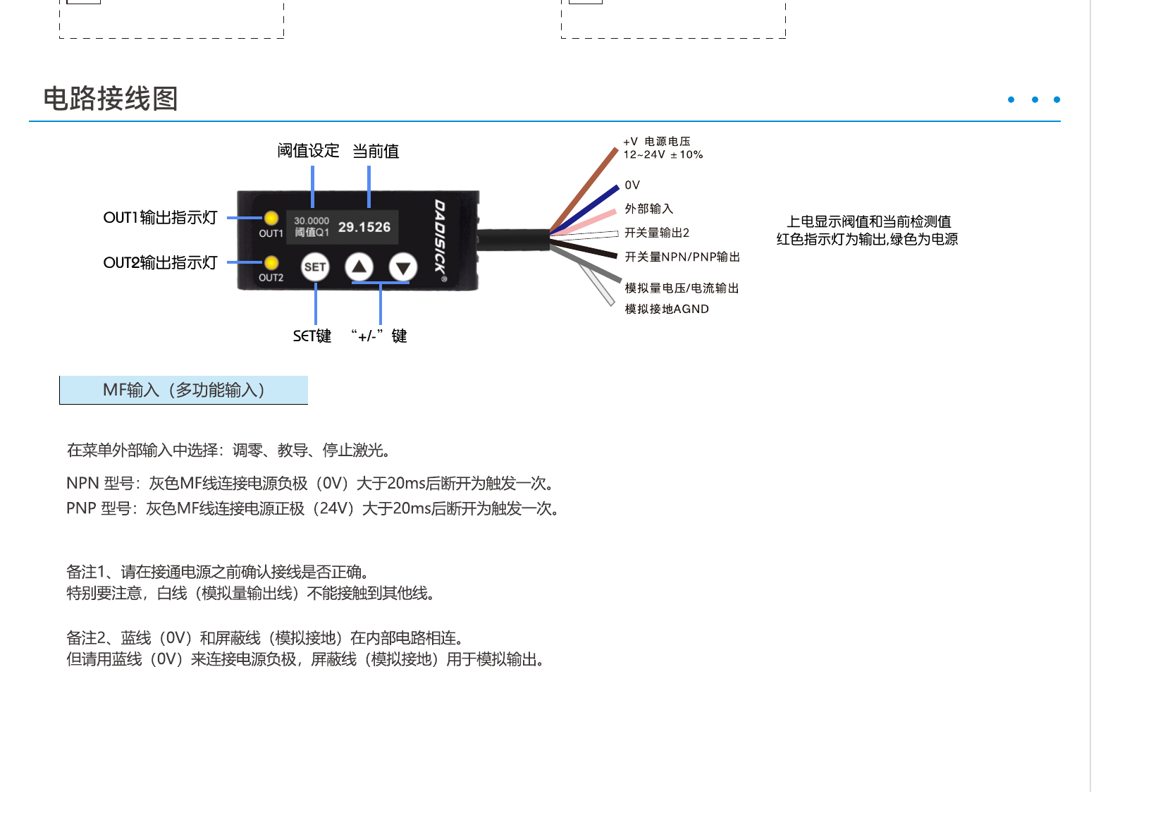 DDK-G nameplate and cable exit, CMOS laser sensor, CE mark