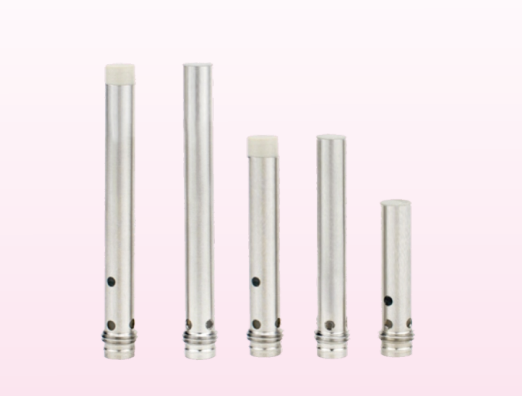 JD series D6.5 slim-barrel connector-type inductive proximity switch heads in several body lengths