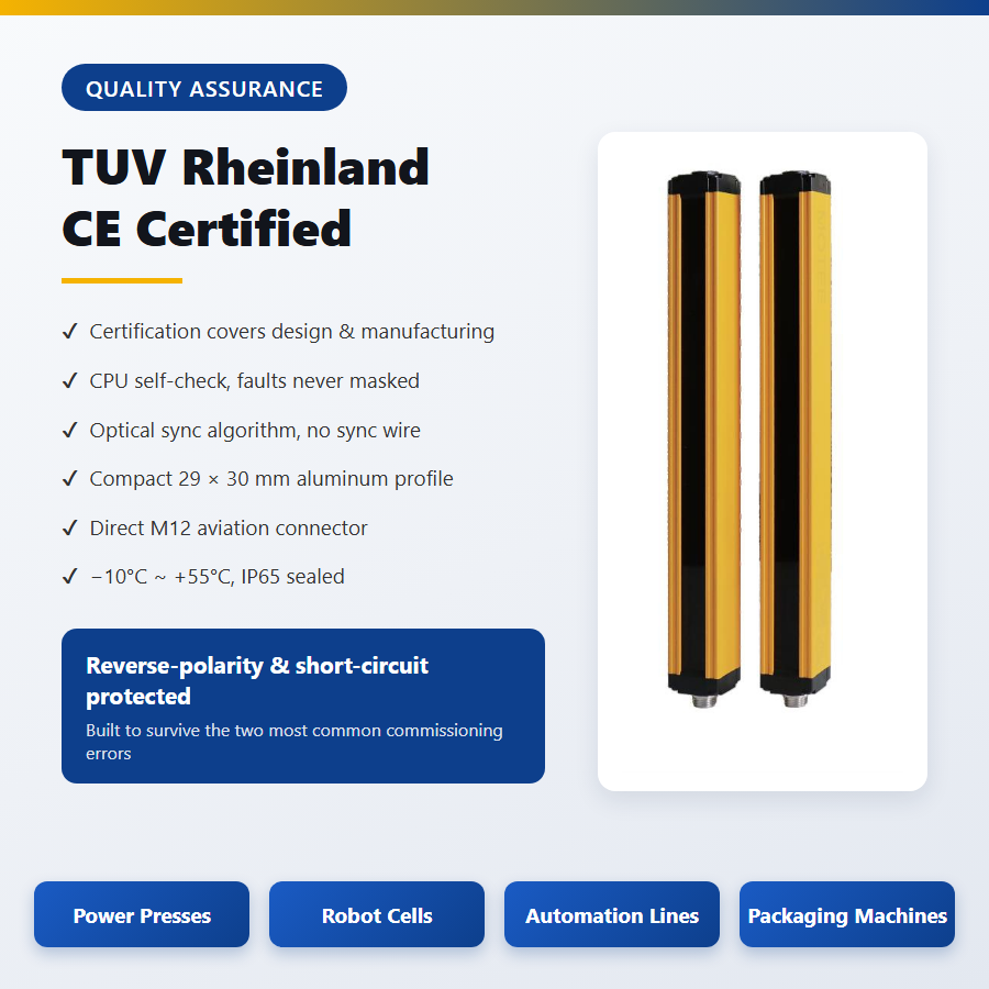 MQ series quality control and application overview across presses, automated machinery and packaging lines